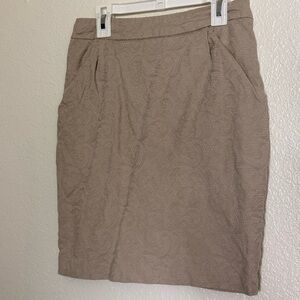Forever 21 Taupe Textured Pencil Skirt